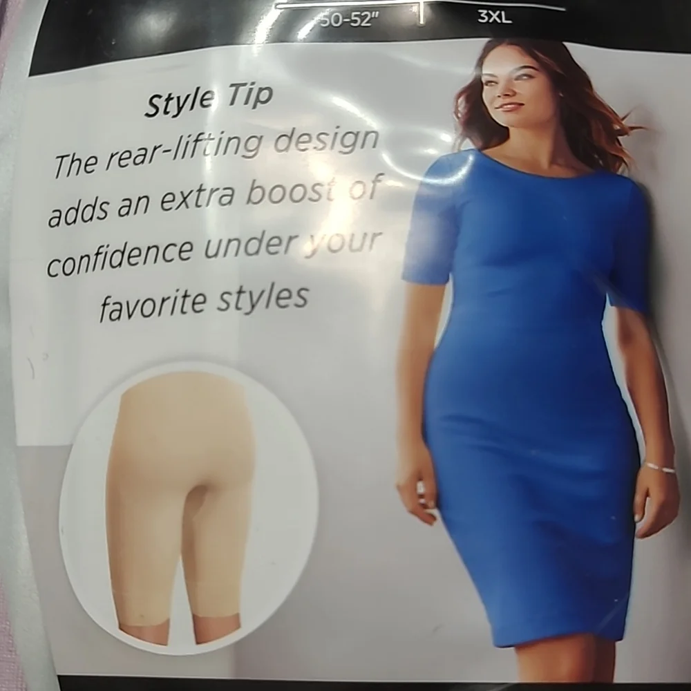 Jockey Essentials Lavender Seamfree Slimming HW LL Shorts No Roll Wai… - Picture 6 of 7